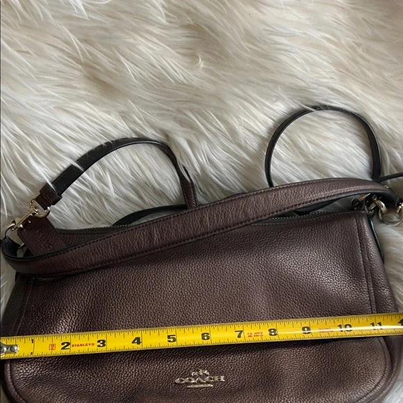 Coach Dark Brown Leather Shoulder Bag - Picture 8 of 11